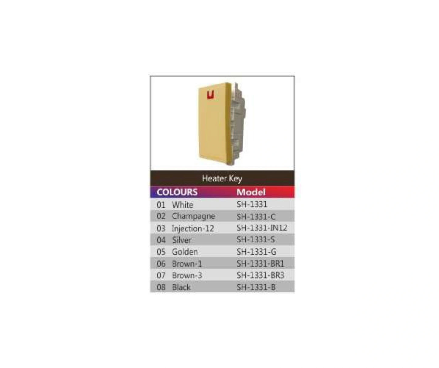 مفتاح سخان مفرد سانشى