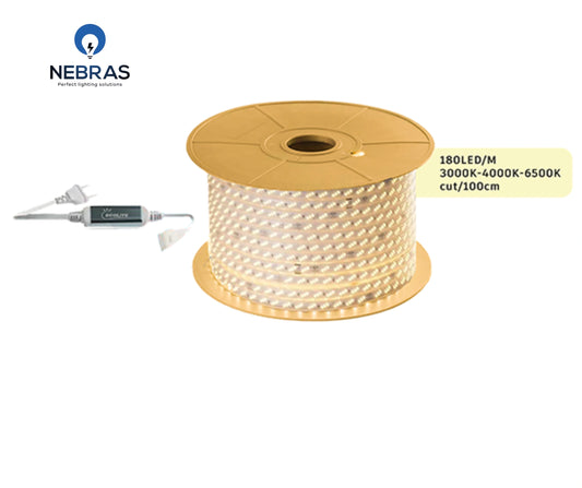 شريط ليد 180L واير ليس 1 متر  وورم السويدى